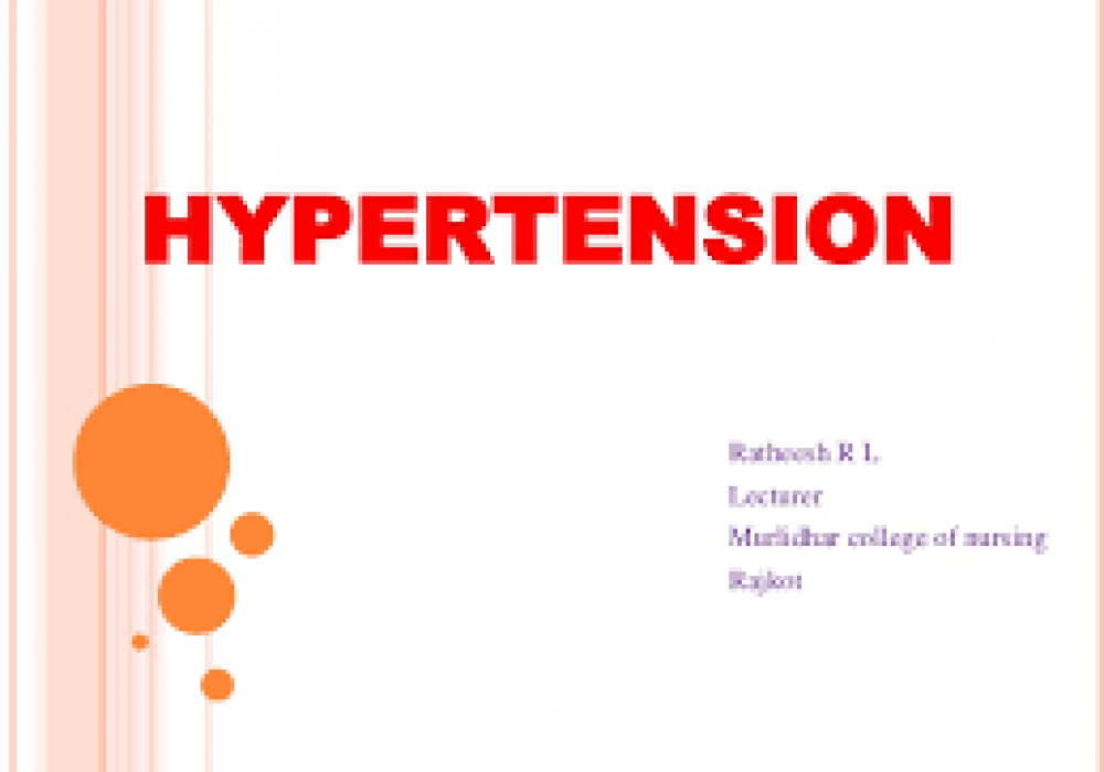 Hypertension A Silent Killer Cause HIgh Blood pressure